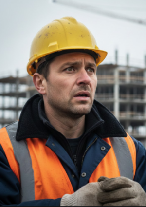 Worried Construction Worker