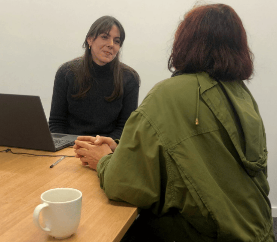 Bethany Talking To Client Work Rights Centre (1) Bethany Talking To Client Work Rights Centre (1)