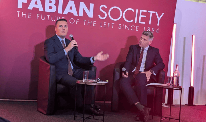 Wes Streeting, Secretary of State for the Department for Health and Social Care, in conversation with Andrew Harrop, General Secretary of the Fabian Society.